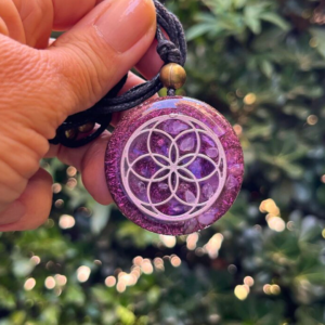 Collar Orgon Semilla de la Vida con Amatista