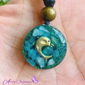 Collar Orgon Delfín con Aguamarina
