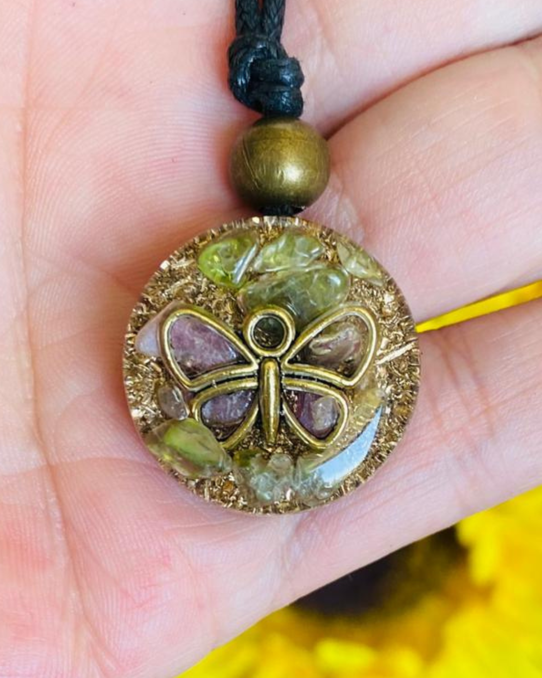 Collar Orgon Mariposa con Turmalinas