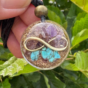 Collar Orgon Infinito con Amatista y Turquesa