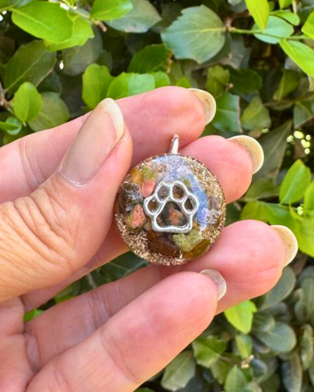 Orgon para Mascotas Pequeñas con Ojo de Tigre y Unaquita