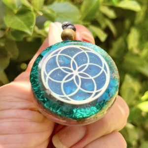 Collar Orgon Semilla de la Vida con Turquesa