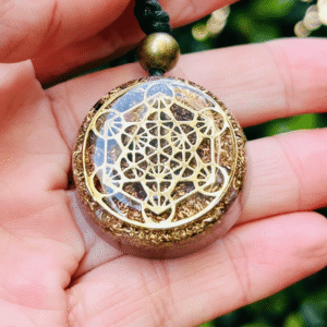 metatron collar orgon unisx, con cristales naturales