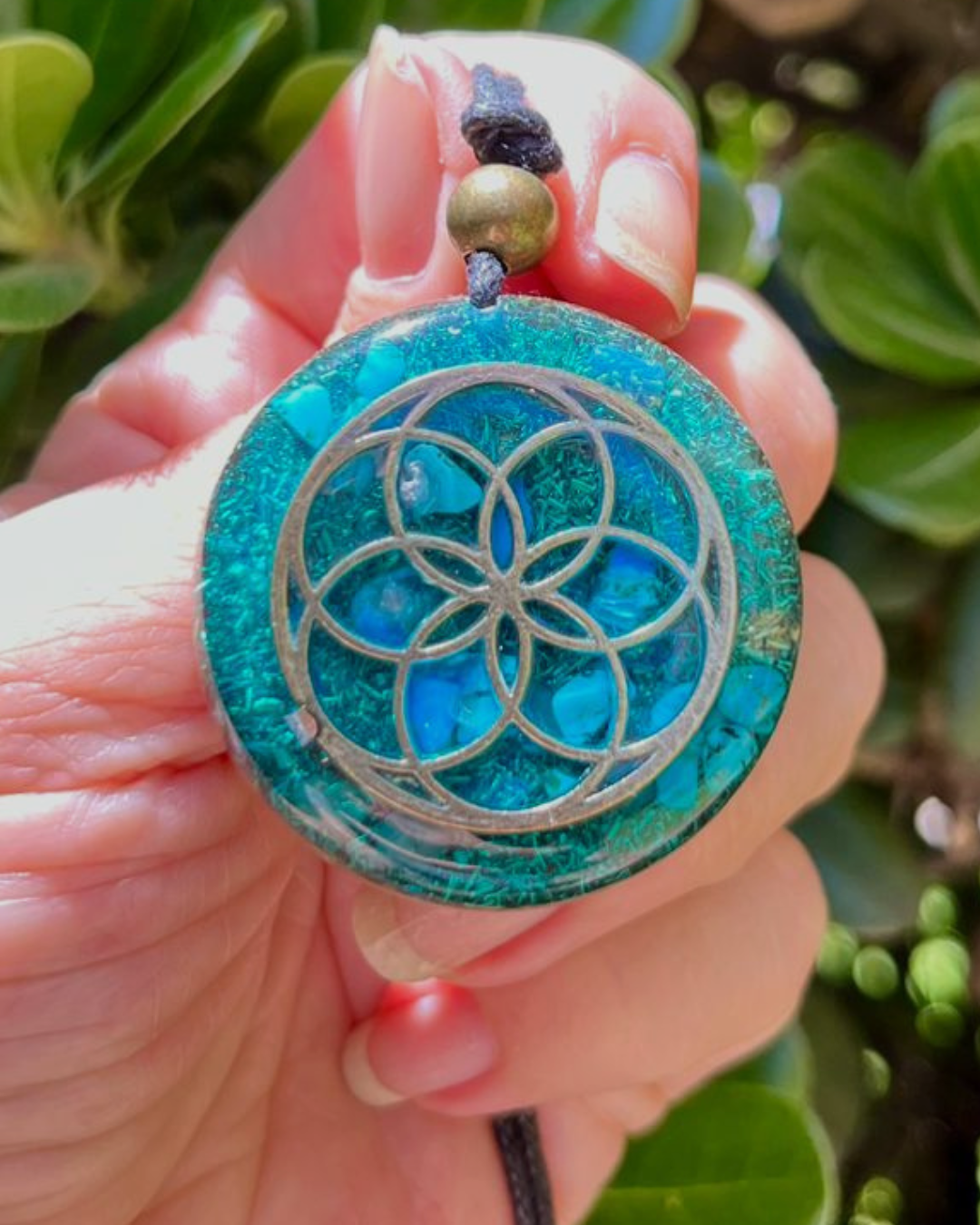 Handcrafted orgone necklace with natural crystals — top-rated orgonite pendant on Amazon Canada